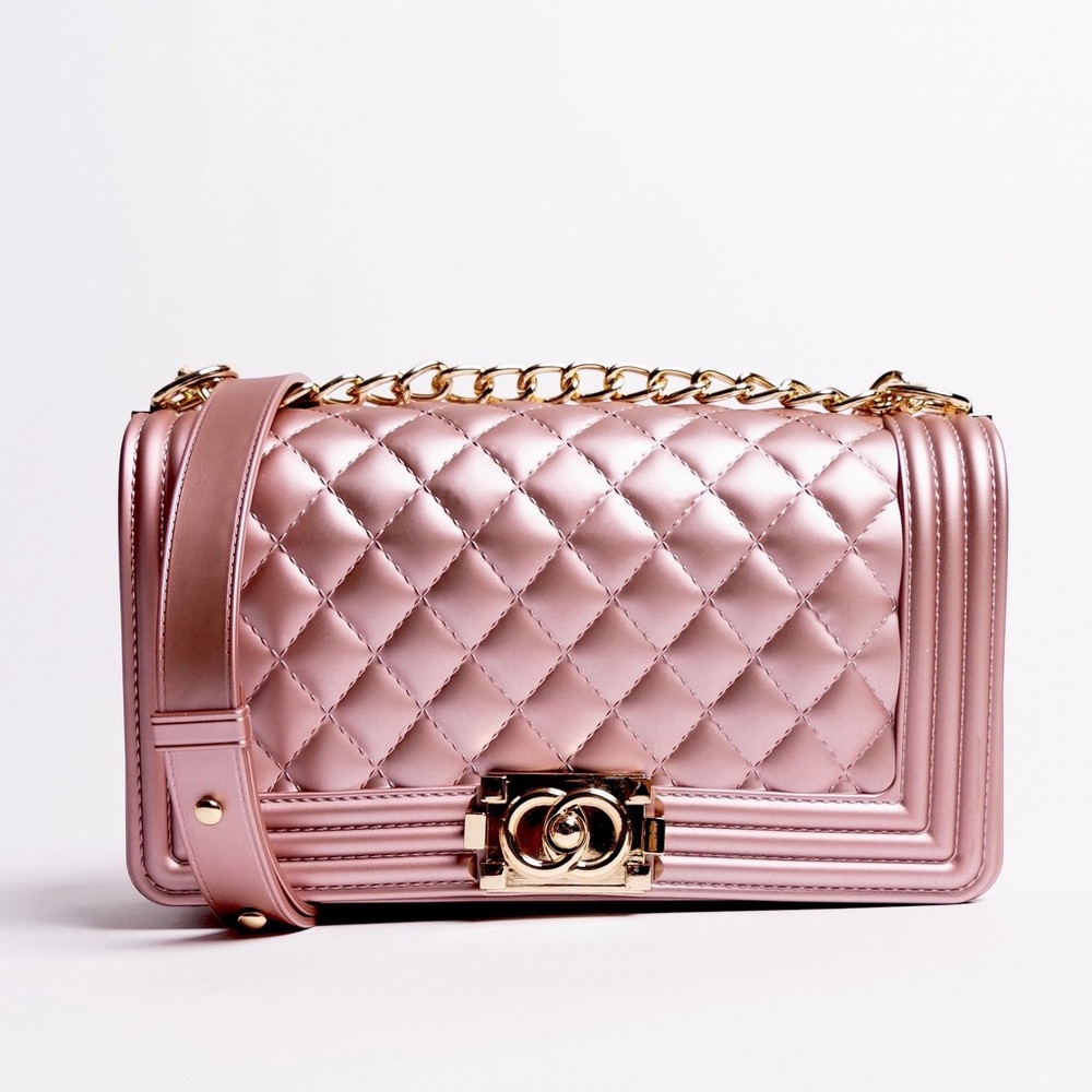 TRESLUX Rose Gold Jelly Crossbody/ Shoulder bag